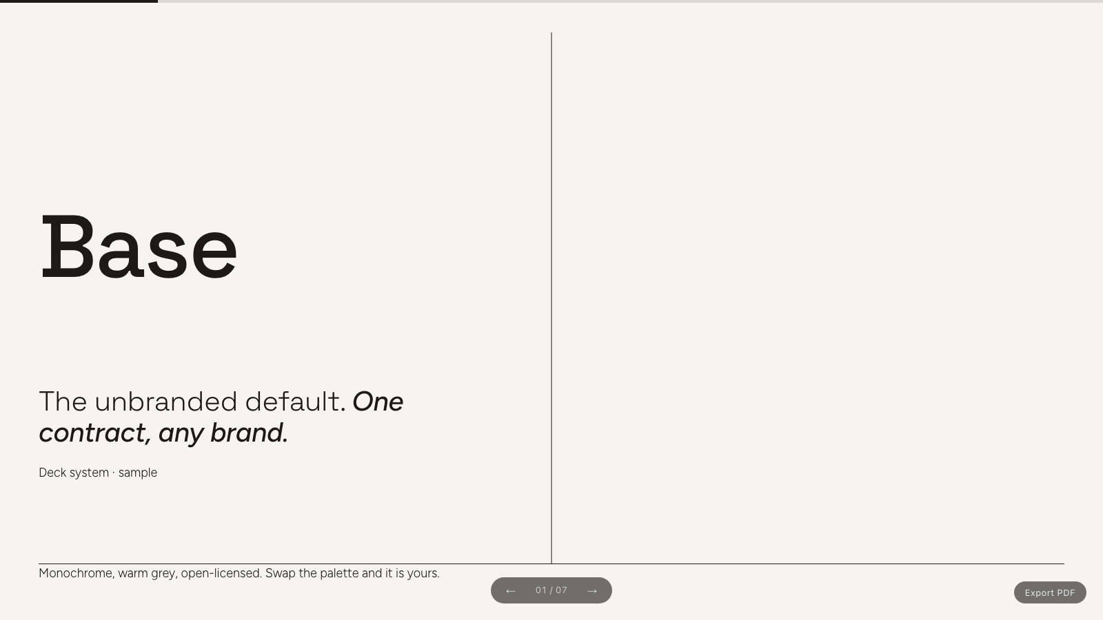 A slide rendered by Ekko's design-system skill
